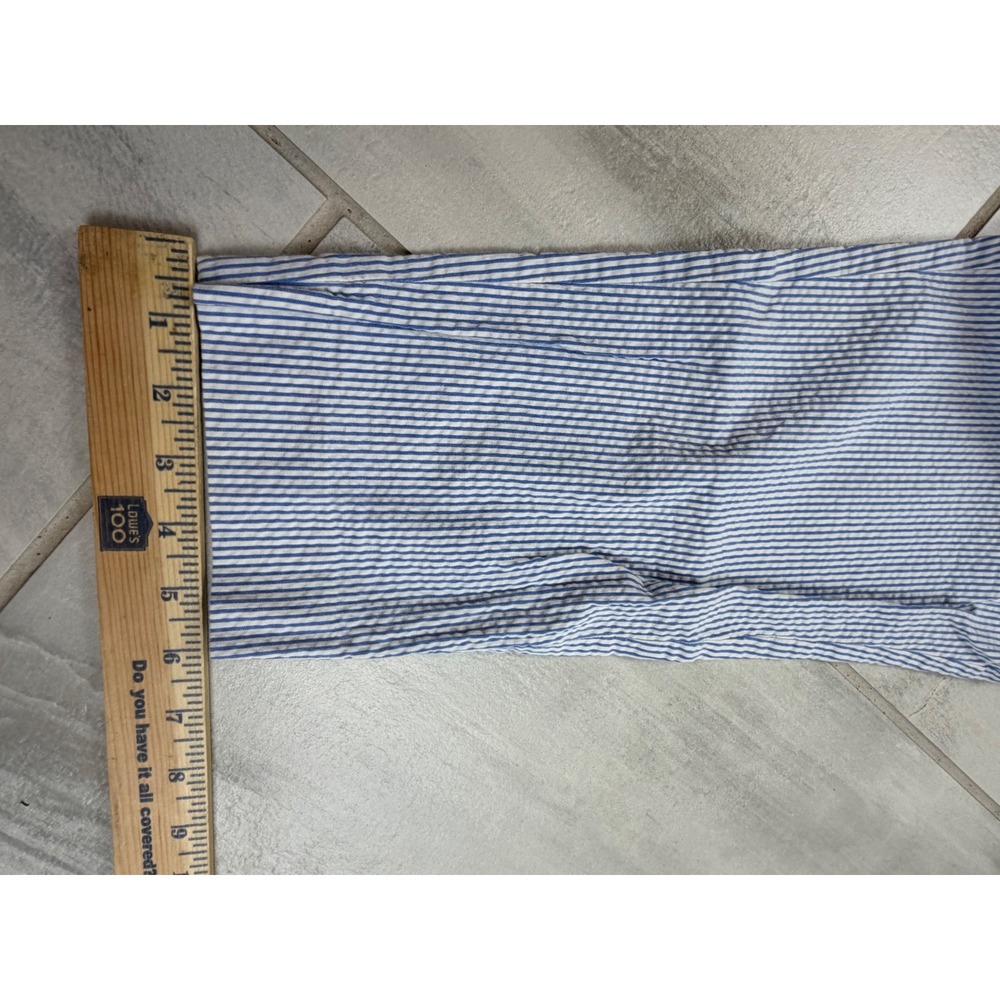 J.Crew Womens Blue White Seersucker Striped Cropped Pants Size 10 F1428 Preppy - Picture 7 of 9